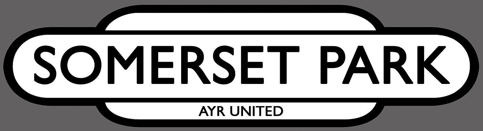 Ayr United Station sign
