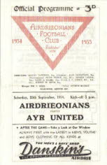 Airdrieonians (a) 25 Sep 54
