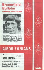 Airdrieonians (a) 28 Apr 73