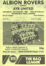 Albion Rovers (a) 12 Aug 89