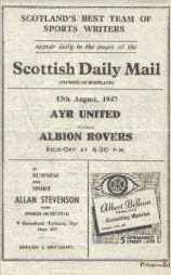 Albion Rovers (h) 13 Aug 47