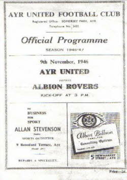 Albion Rovers (h) 9 Nov 46
