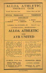 Alloa Athletic (a) 15 Sep 62