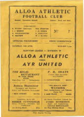 Alloa Athletic (a) 16 Apr 55