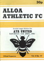 Alloa Athletic (a) 16 Apr 83