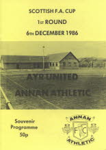 Annan Athletic (h) 6 Dec 86  SC1 (Annan Issue)