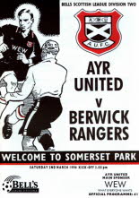 Berwick Rangers (h) 2 Mar 96