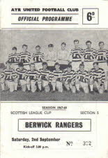 Berwick Rangers (h) 2 Sep 67