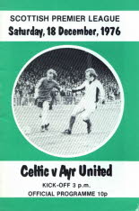 Celtic (a) 18 Dec 76