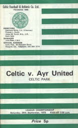 Celtic (a) 30 Sep 72
