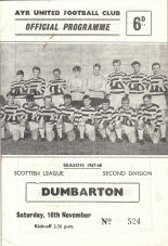 Dumbarton (h) 18 Nov 67