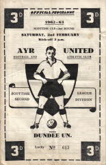 Dundee United (h) 2 Feb 63 SC 2