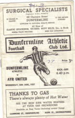 Dunfermline Athletic (a) 28 Aug 57