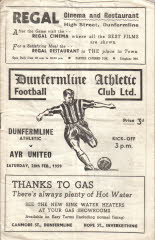 Dunfermline Athletic (a) 28 Feb 59