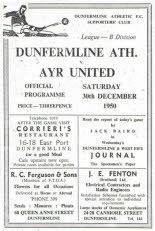 Dunfermline Athletic (a) 30 Dec 50