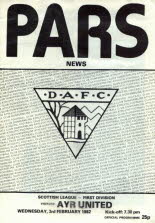Dunfermline Athletic (a) 3 Feb 82