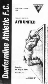Dunfermline Athletic (a) 9 Aug 75 LC