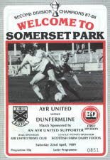 Dunfermline Athletic (h) 22 Apr 89