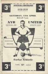 Forfar Athletic (h) 11th Apr 59