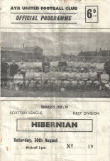 Hibernian (h) 30 Aug 69