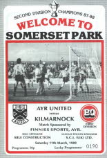 Kilmarnock (h) 11 Mar 89
