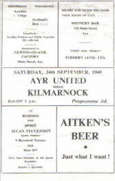 Kilmarnock (h) 24 Sep 49