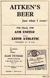 Leith Athletic (h) 27 Mar 48