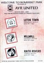 Luton-Millwall-Raith Rovers (h) 24 27 30 Jul 96