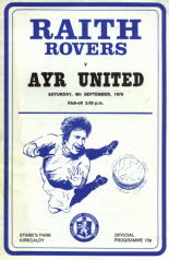 Raith Rovers (a) 9 Sep 78