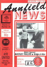 Stirling Albion (a) 29 Feb 92