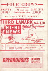 Third Lanark (a) 5 Sep 59